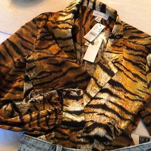 Silk Tiger Striped Blouse
